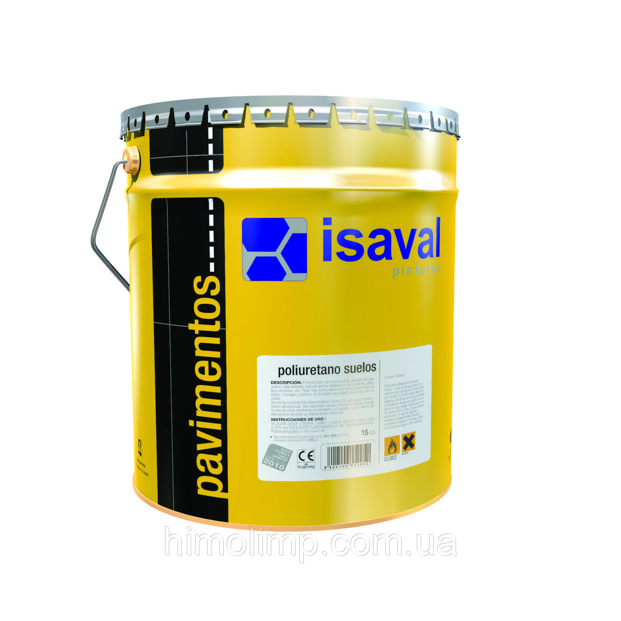 Краска полиуретановая ISAVAL Дуэполь 4 л серый - для промышленных бетонных полов, паркингов и гаражей